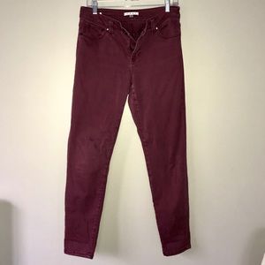 Maroon straight jeans